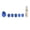 Blue, variant on LAZIOEGR Premium Compound Bow Peep Sight Set with Cap Replaceable Inner Core 37 Degree Hooded Peephole Archery Supply Aluminum Alloy Bow Sight Peep Replacement Kit Black