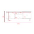 thumbnail image 3 of Modern Light Oak TV Stand for Up to 43" TVs Space-Saving Design, Dual Shelves, 1 Cabinet, Decor Display, Contemporary Home Interior, 3 of 7