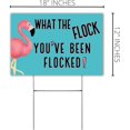 thumbnail image 3 of What The Flock Youve Been Flocked Pink Flamingo Yard Sign  12 x 18 with H Frame Included Game Bulk Yard Ornaments, 3 of 5