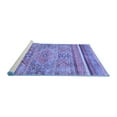 thumbnail image 2 of Ahgly Company Machine Washable Indoor Round Abstract Blue Modern Area Rugs, 7' Round, 2 of 4