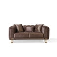 thumbnail image 4 of Ottomanson Empress Loveseat, Brown, 4 of 9