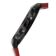 Junghans Force MEGA Solar Black Ceramic Black Dial Red Rubber Strap Date Quartz Mens Watch 18/1402.00