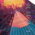 thumbnail image 3 of Balery Neon Sunset Cyberpunk Cityscape Gorra de béisbol de tamaño ajustable para correr, entrenar y actividades al aire libre. Gorra de papá para todas las estaciones., 3 of 6