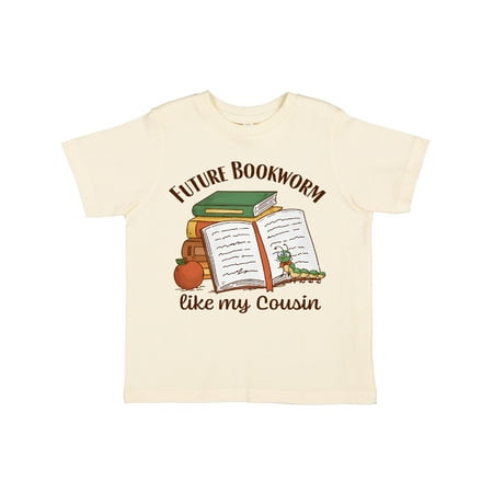 

Inktastic Future Bookworm Like My Cousin Gift Toddler Boy or Toddler Girl T-Shirt