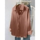 thumbnail image 5 of Karight Satin Blouses for Women Dressy Elegant Lapel Collar Button Down Dress Shirts Ladies Long Sleeve Business Casual Tops, 5 of 5