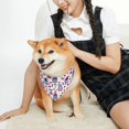thumbnail image 2 of KLL 4th Of July Dog Bandanas,Triangle Reversible Pet Scarf for Small Medium Large and Extra Large Dogs-Small, 2 of 4