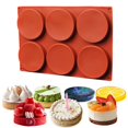 thumbnail image 3 of Paquete de 2 moldes grandes para pasteles de 6 cavidades, molde de resina para posavasos, moldes antiadherentes para hornear, molde para pasteles de mousse, pastel de chocolate, tarta de crema, muffi, 3 of 4