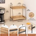thumbnail image 5 of ANBOXIT Countertop Coffee Station Organizer, 2 Tier Wooden Shelf for Coffee Bar Accessories, Condiment Storage Caddy for Kitchen, Home, Office - Brown, 5 of 7