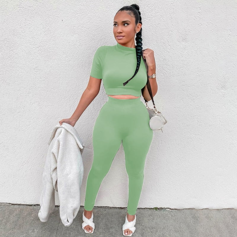 Two Piece Lounge Sets Short Sleeve Tee 
