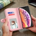 thumbnail image 6 of Mignova iPhone XS Max case,2-in-1 Zipper Wallet Case for iPhone XS Max 6.5 inch PU Case Removable - Leather Flap Wallet Case Cover(Pink), 6 of 7