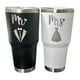 thumbnail image 1 of Set de 2 termos de acero inoxidable, Mr y Mrs 30 Oz, 1 of 7