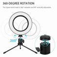 thumbnail image 4 of 6in LED 12000K Ring Light Kit Dimmable For Makeup Phone Camera Selfie With Stand, 4 of 5