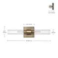 thumbnail image 3 of Globe Electric 91005992 Richter 2 Light 18" Wide Bath Bar - Brass, 3 of 7