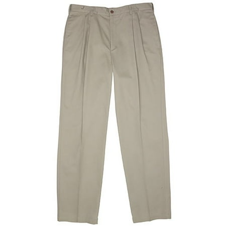 Men's Twill Stain-Free Pleated Pant