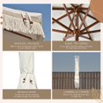 thumbnail image 3 of LAGarden 7' Patio Beige Umbrella with Tassels UPF50+ Boho Style 5-Year-Non-Fading for Outdoor,Model:BH7W-01P, 3 of 9