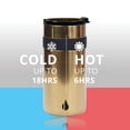 thumbnail image 3 of Elemental Duo-Sip 2 in 1 Travel Coffee Tumbler with 100% Leak Proof Lid & Slim Can Cooler Insulator for 12oz Slim Cans, Triple Walled Stainless Steel for Hard Seltzer & Hot/Cold Drinks - Gold, 3 of 7