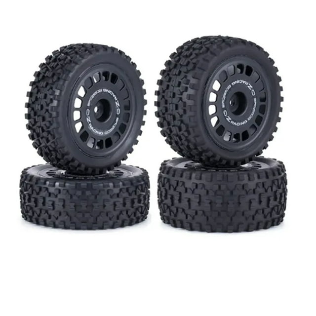 Wweixi 4pcs Wheel Rims Tyre TT-02B 104001 Plastic For On-Road Vehicles Durable RC Car Accessories Replacement Parts RC Upgrade Part Black