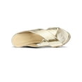 thumbnail image 4 of BLISSFUL STEP Women's Linen Platform Slide Wedge Open Toe Sandals Gold Tone 6, 4 of 8