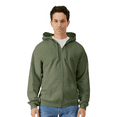 thumbnail image 5 of Gildan Softstyle Full-Zip Hooded Sweatshirt, Men's Fleece Pullover Military Green Hoodie, S, 5 of 5
