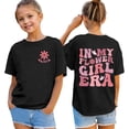 thumbnail image 3 of Girls T Shirts Size 14-16 Crewneck Short Sleeve T Shirt Top Kids Modern Fit Cute Back To School Clothes Graduation Summer Blouse for Girls, 3 of 5