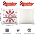 thumbnail image 3 of 4pcs Christmas Pillow Covers 18 x 18 Inch Red Xmas Plaid Dot Pillow Cushion Cases for Christmas Winter Holiday Decorations Throw Outdoor Pillow Covers for Couch Sofa Home Farmhouse, 3 of 6