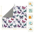 thumbnail image 2 of Dish Drying Mat, Dragonfly Plant Butterfly Highly Absorbent Drying Matt Kitchen Counter, Dish Mat Drying Pad Dishes Drainer Mats for Kitchen Counter or Sink, 16 x 18 inch, 2 of 6