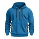 thumbnail image 1 of Kalauyu Men's Hooded Half-zip Sweatshirt - Soft Warm Long Sleeve Pullover for Casual Daily Wear, 1 of 4