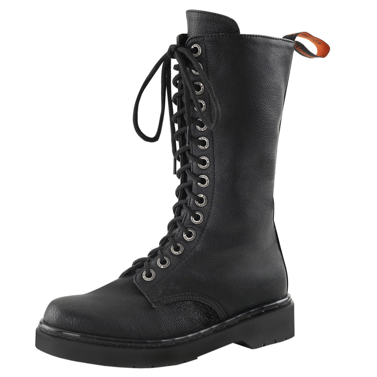 vegan leather combat boots