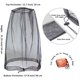 thumbnail image 3 of Apuakthei Malla de red, red para el cuello de la cara de insectos, abejas, mosquitos para cualquier amante del aire libre, con bolsas de transporte gratuitas (2 unidades, negro, tamaño grande, 3 of 8