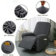 thumbnail image 4 of Opvise Non-Slip Polyester Recliner Cover with Elastic Rubbers, Jacquard Fabric, Universal Fit for Single Seat Recliners, Machine Washable Furniture Protector (4-Piece Set), 4 of 8