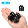 thumbnail image 4 of Uxcell Plastic Dome Nut Protection Cap Covers, M14 Nut Cover Black 50 Pack, 4 of 5