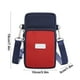 thumbnail image 3 of Mochila cruzada con orificio para auriculares | Correa ajustable de tela Oxford | Bolsa de honda multiusos para viajes y senderismo | Rojo ligero | 19x10x5cm | 1 paquete, 3 of 7
