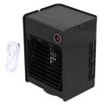 thumbnail image 1 of Ventilador de humidificación por pulverización oscilante 2 en 1 con luz, ventilador enfriador de aire de escritorio con carga USB para el hogar, color negro, 1 of 14
