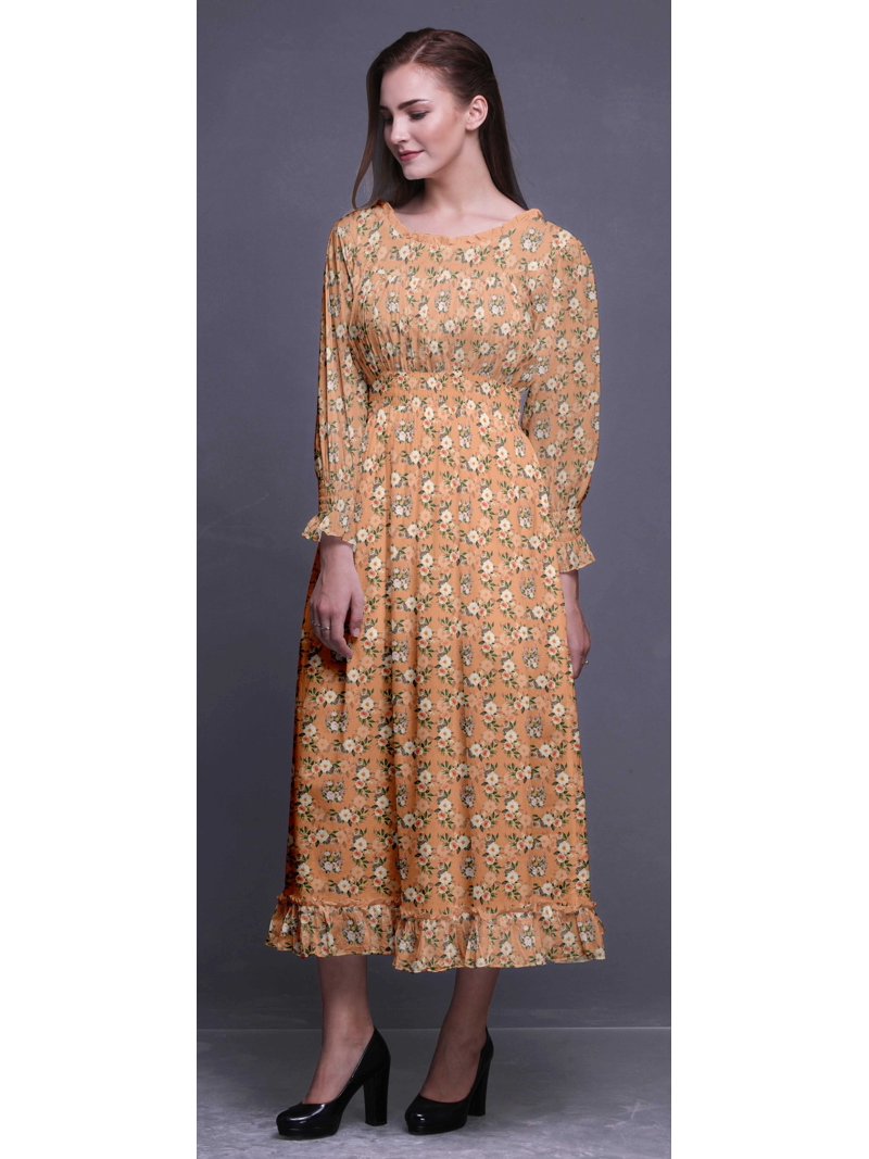 boho gypsy maxi dress Bohemian Floral Print Maxi Dress: Laced Back, Free Size