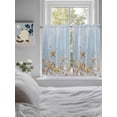 thumbnail image 3 of Starfish Summer Beach Bathroom Window Curtain, Coastal Ocean Wooden Sea Shell Light Filtering Coffee Kitchen Curtains, Bedroom Living Room Curtains 2 Panel 84"x45", 3 of 6