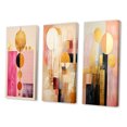 thumbnail image 3 of Designart "Serendipitous Circular Geometric Serenity V" Modern Geometric Wall Art Set Of 3 - Gold Abstract Gallery Wall Set For Home Decor, 3 of 7