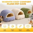 thumbnail image 4 of Removable and Washable Winter Closed-Off Cat Bed, Cutypet Winter Cave, Warm Foldable Secure Pet Nest for Indoor Cats & Small Dogs, Comfor Plush Snuggle Hut for Kitty, Puppy, Pets, 4 of 9
