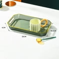 thumbnail image 4 of Modern Rectangular Decorative Tray Cosmetic Storage Household with Handles Jewelry Tray for Coffee Table Living Room Bathroom Countertop Green, 4 of 8