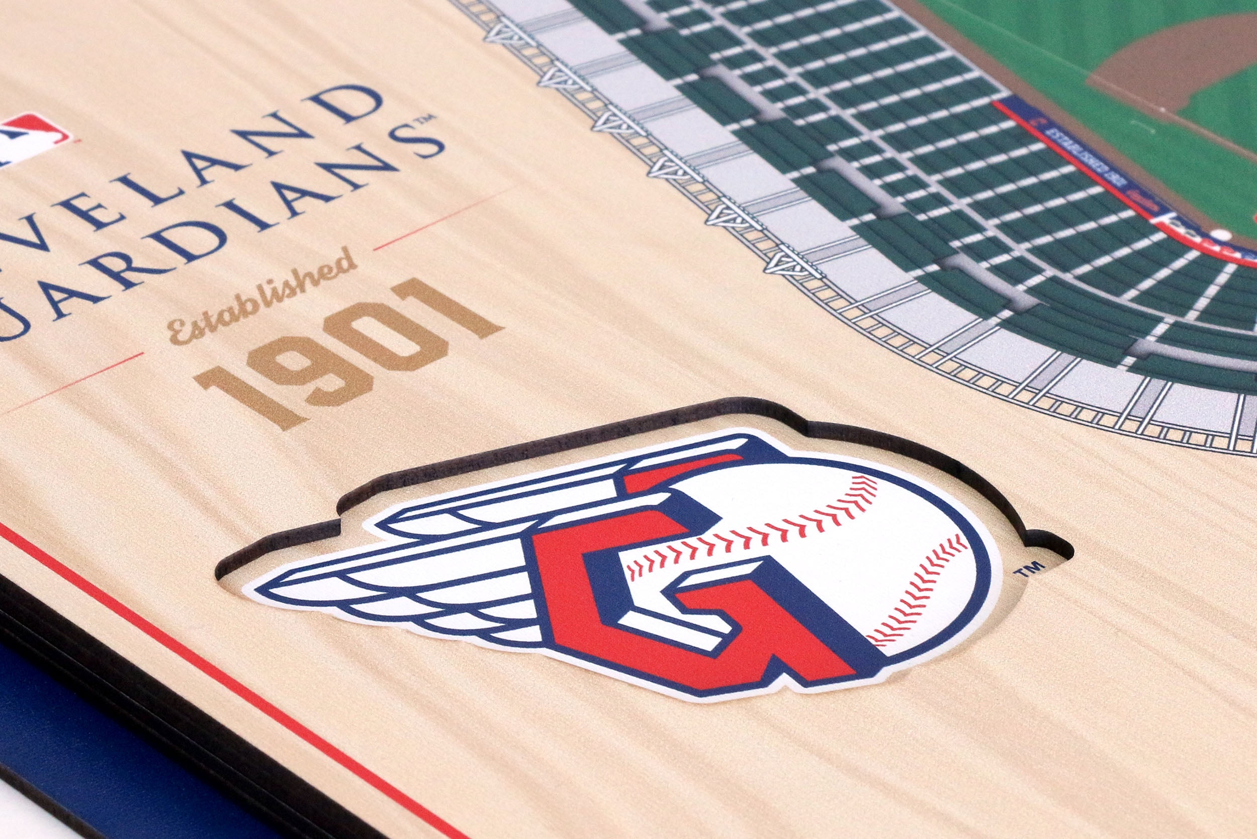 YouTheFan MLB Cleveland Guardians 5 Layer Stadiumview Wall Art