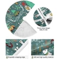thumbnail image 2 of FMSHPON Snowflake Santa Xmas Tree Xmas Christmas Tree Skirt Stand Mat for Holiday Party Decoration Indoor Outdoor 36 inches, 2 of 6