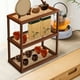 thumbnail image 4 of Desktop Shelf Multi Layer Water Cup Cosmetic Small Storage Rack Office Desk Workstation Organizing Layered Display ShelfProduct Description: Feature: Quantity: 1Pcs Colour: Coffee Material: wood, 4 of 6
