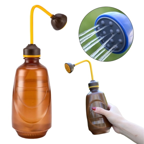 Clearance Sale under $5 Mini Watering Can for Seedlings - 0.45L Tiny Water Bottle for Small Desk Plants, Succulents, Herbs, Indoor Gardening, Precise Pouring