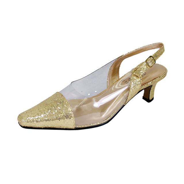 FLORAL Zora Chaussures à Bride Arrière pour Robe de Soirée pour Femmes à Largeur Grand