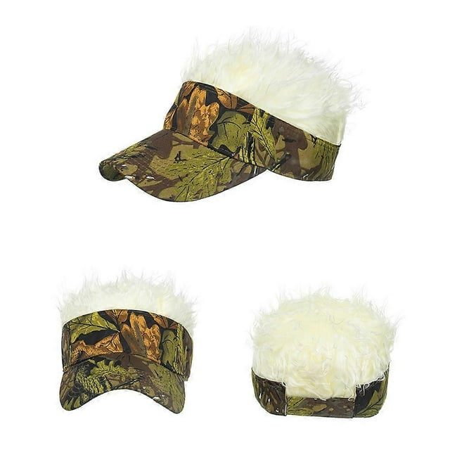 Wig Baseball Cap Funny Wig SunVisor Hat Short Fake Hair Cap for Men Adults Bald People