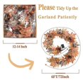 thumbnail image 3 of 6 FT Fall Garland with Lights Timer Function Automatic on/Off, 3 of 5