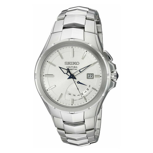 Seiko Men's SRN063 Coutura Kinetic Retrograde Silver-Tone Stainless Steel  Watch 