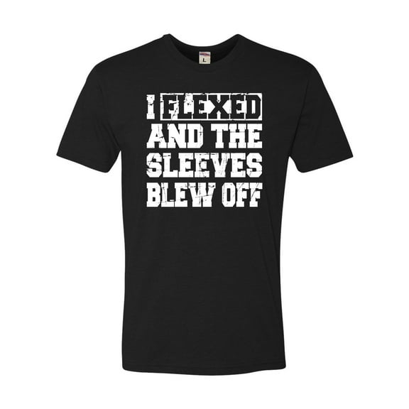 Adult I Flexed And The Sleeves Blew Off Funny Gym Workout Deluxe T-Shirt