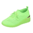 thumbnail image 2 of Domzle Women's Running Shoe Lightweight Fashion Sneaker for Jogging Walking Light Workouts Green 37, 2 of 6