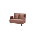 thumbnail image 3 of Artdeco Home Boston Convertible Futon Chair Velvet Blush Velvet,Pine Medium Multi-Position,Pillows Included 6 in, 3 of 5