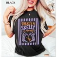 thumbnail image 4 of Halloween Pregnancy Announcement Shirt Purple Skelly in My Belly Tee Expecting Halloween Top Spooky Baby Reveal Shirt, 4 of 9
